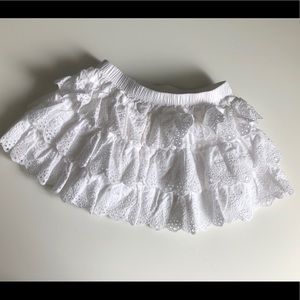 6M Baby Girls: White Skirt